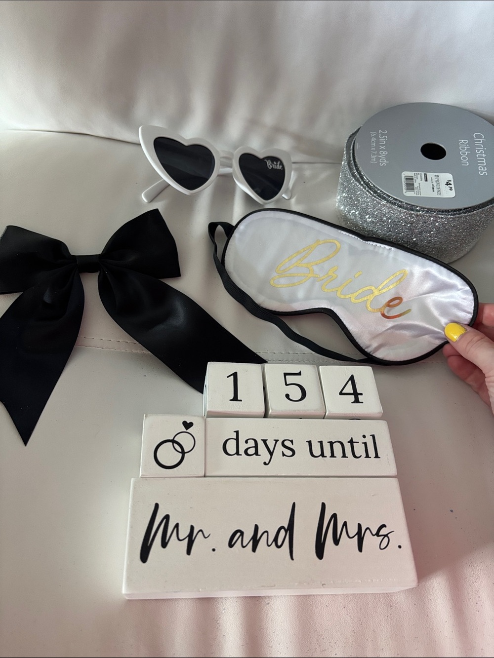 Bridal Pack! Countdown, glasses, eye mask, ribbons!💍
